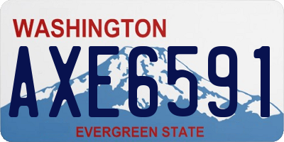 WA license plate AXE6591