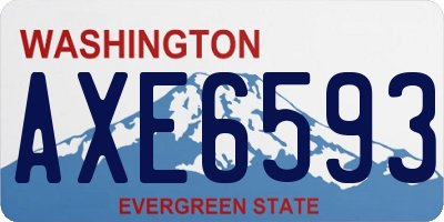 WA license plate AXE6593