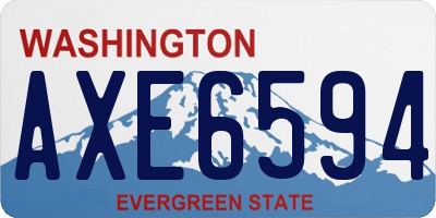 WA license plate AXE6594
