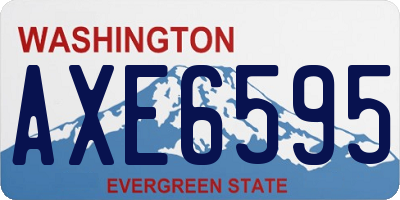 WA license plate AXE6595