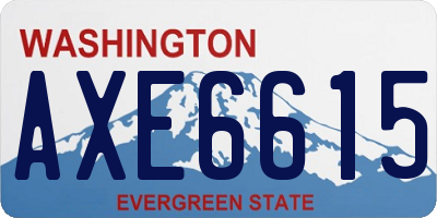 WA license plate AXE6615