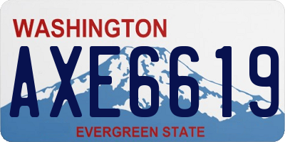 WA license plate AXE6619