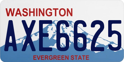 WA license plate AXE6625