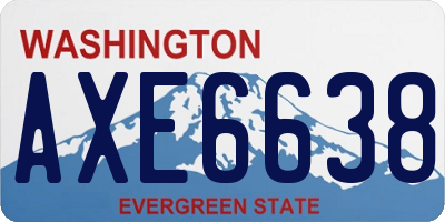WA license plate AXE6638