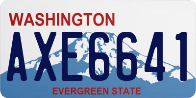 WA license plate AXE6641