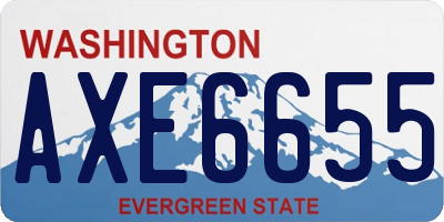 WA license plate AXE6655