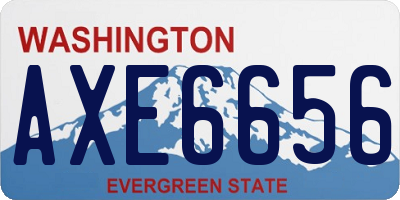 WA license plate AXE6656