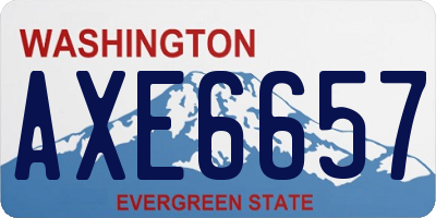 WA license plate AXE6657