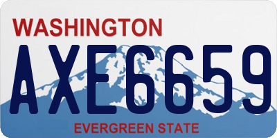 WA license plate AXE6659