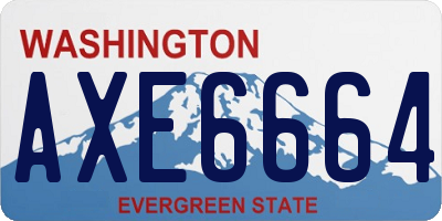 WA license plate AXE6664