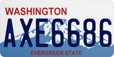 WA license plate AXE6686