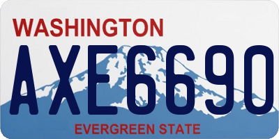 WA license plate AXE6690