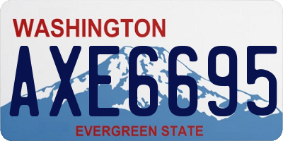 WA license plate AXE6695