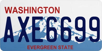 WA license plate AXE6699
