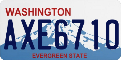 WA license plate AXE6710