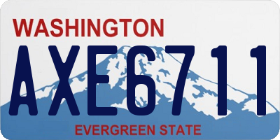 WA license plate AXE6711