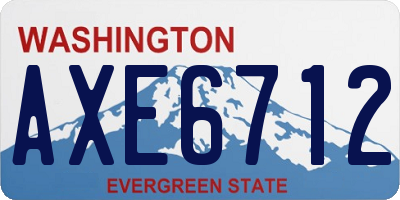 WA license plate AXE6712