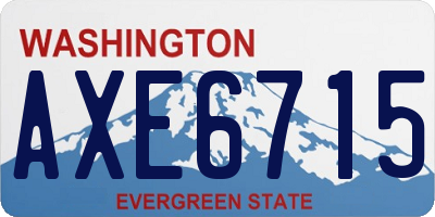 WA license plate AXE6715