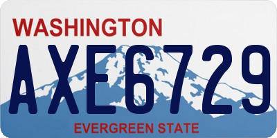 WA license plate AXE6729