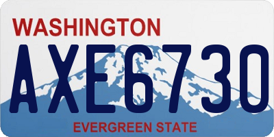WA license plate AXE6730
