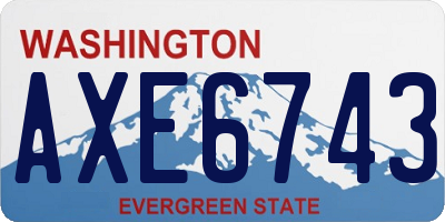 WA license plate AXE6743