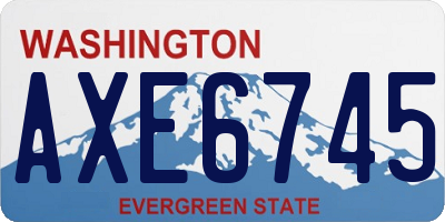WA license plate AXE6745