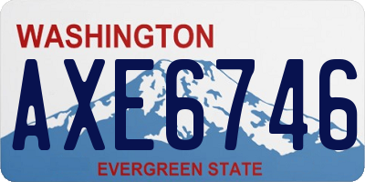 WA license plate AXE6746