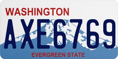 WA license plate AXE6769
