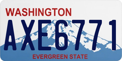 WA license plate AXE6771