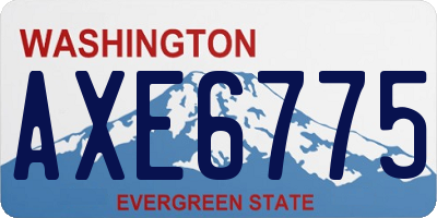 WA license plate AXE6775