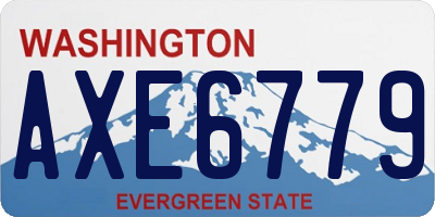 WA license plate AXE6779