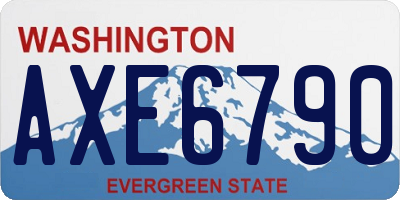 WA license plate AXE6790