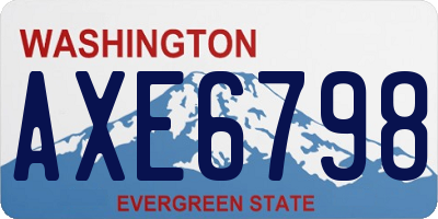 WA license plate AXE6798