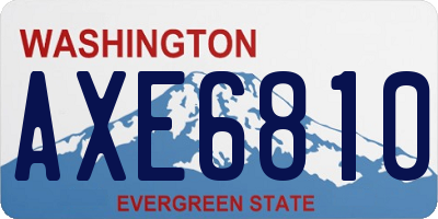 WA license plate AXE6810