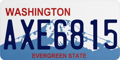 WA license plate AXE6815