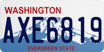 WA license plate AXE6819