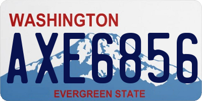 WA license plate AXE6856