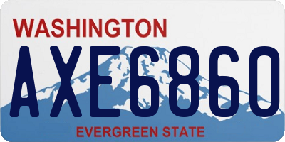 WA license plate AXE6860