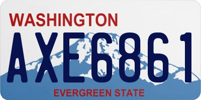 WA license plate AXE6861