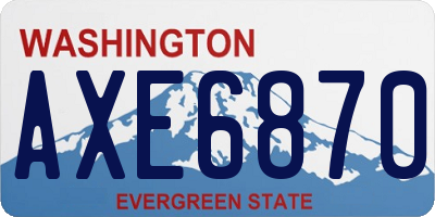 WA license plate AXE6870
