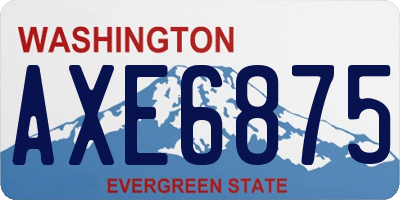 WA license plate AXE6875