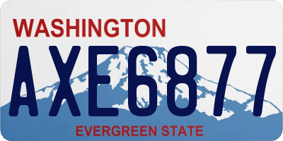 WA license plate AXE6877