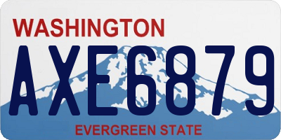 WA license plate AXE6879