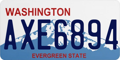 WA license plate AXE6894