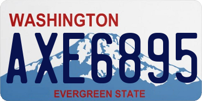 WA license plate AXE6895