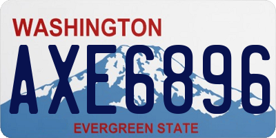WA license plate AXE6896