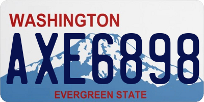 WA license plate AXE6898
