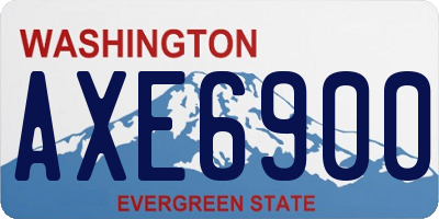 WA license plate AXE6900