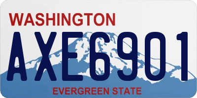WA license plate AXE6901