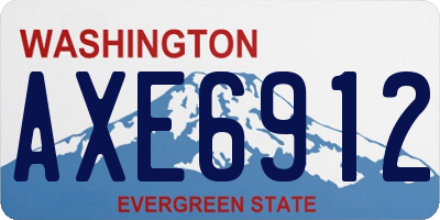 WA license plate AXE6912